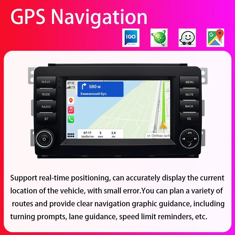 ZeDi 7-Zoll-Android 13 Auto-Intelligentes System Multimedia-Video-Player für Mercedes Benz Smart 2005–2010