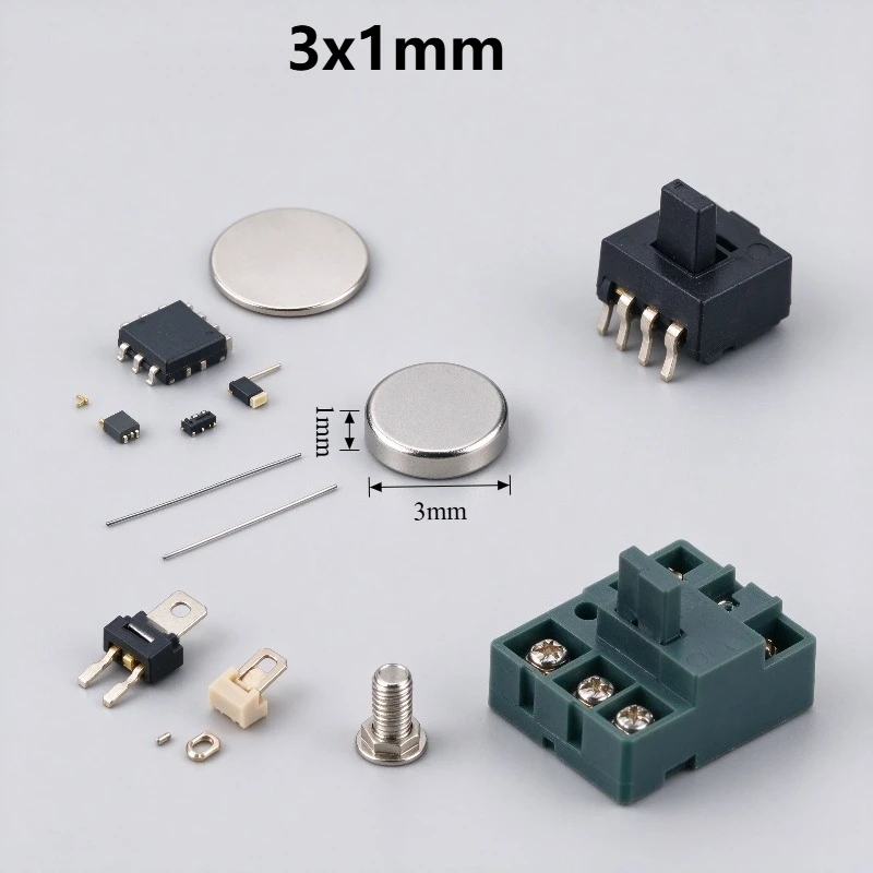 3*1mm N35 Permanent Round Disc Rare Earth Neodymium NdFeB Magnets for Office Hardware & Handicraft Making 3x1mm