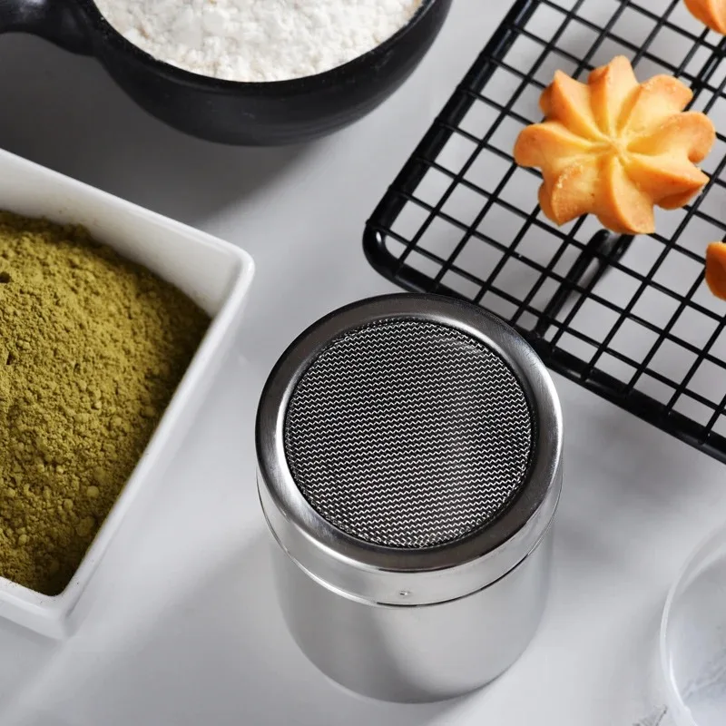 الفولاذ المقاوم للصدأ الشوكولاته شاكر للدقيق ، القهوة المغربل ، قالب الإستنسل ، سترو الوسادة ، المنفضة ، أدوات الرش ، 16 قطعة