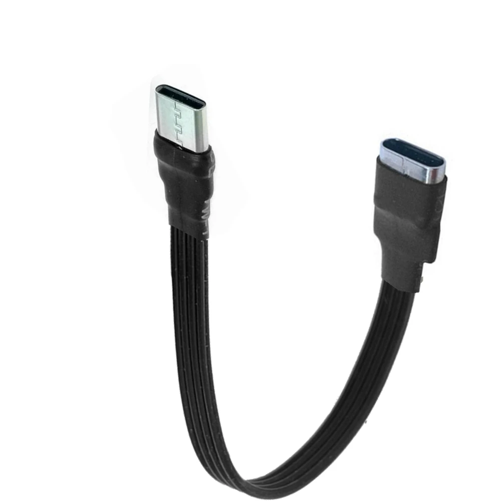 Micro Mini Tipo-C Masculino Adaptador de carregamento USB, ângulo de 90 graus, Micro Converter, cabo de dados, 5cm, 10cm, 1m