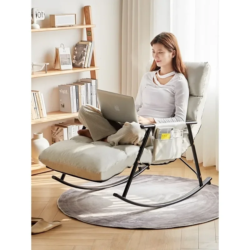 Waterproof and Anti-Fouling Extended Version Rocking Chair for Relaxation and Comfort Single Person