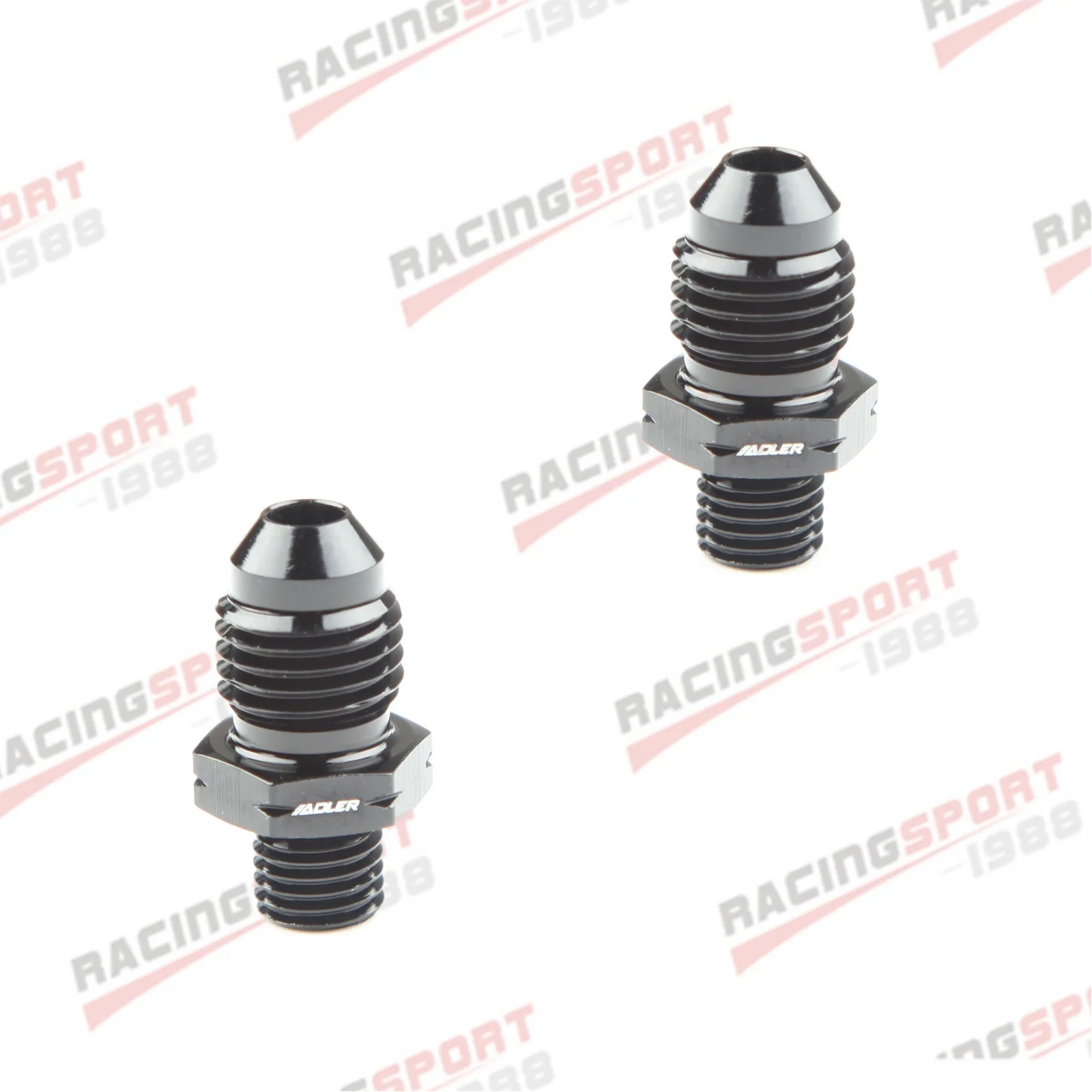 

2PCS Aluminum AN8 AN-8 Male To M16 x 1.5mm Metric Straight Adapter Fitting Black