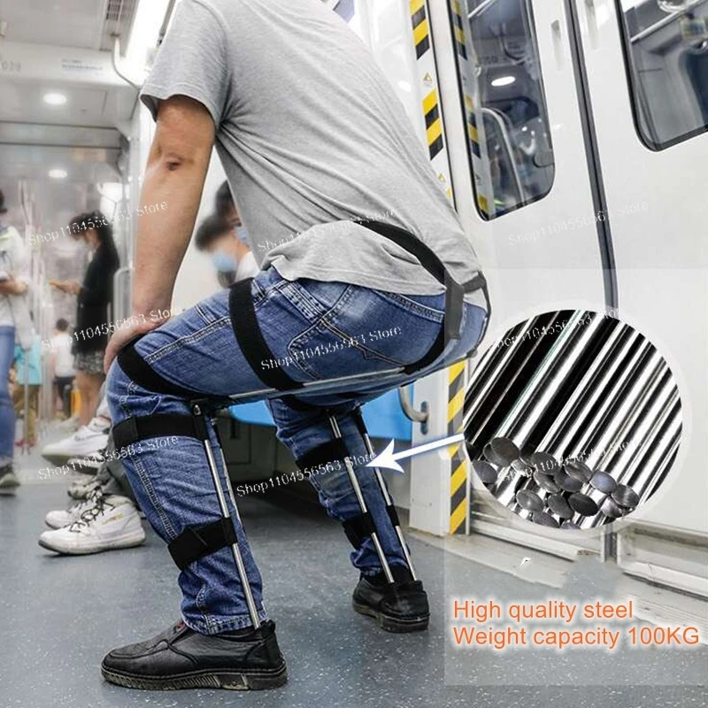 Chairless Wearable Invisible Seat | Ergonomic Exoskeleton Human-Assist Chair for Hands-Free Seating