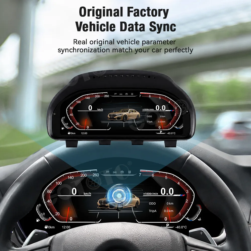 12.3 Inch LCD Digital Instrument Panel Full Dashboard Speedometer For BMW 5 Series / 5GT F07 F10 F11 2009-2017 GPS Navi Radio