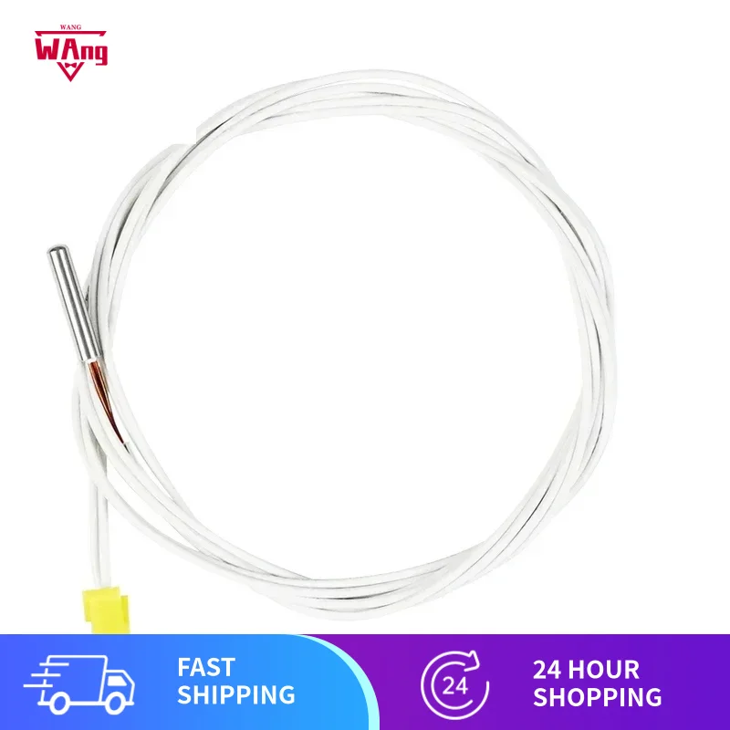 2PCS Original FLSUN V400 Delta 3D Printer Thermistor TemPerature Sensor Wire Parts White Line FOR Aluminum Block Extruder