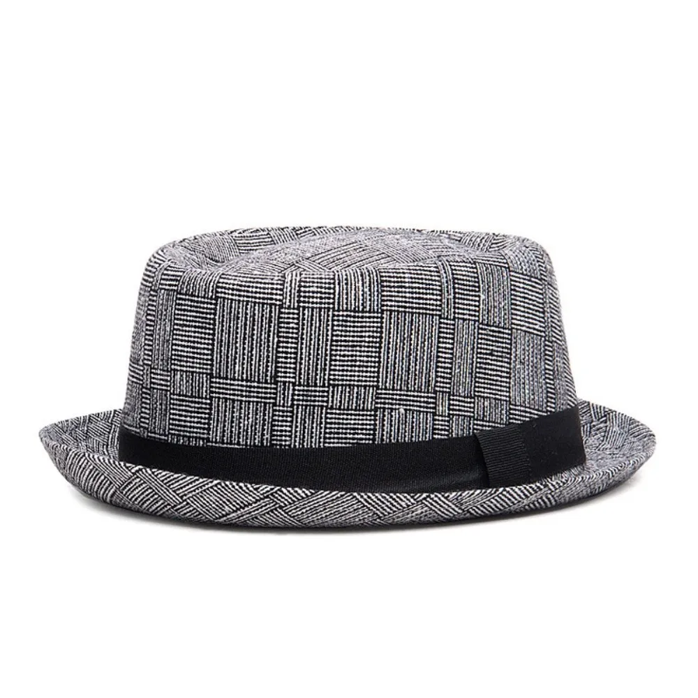 Classic Classic Plaid British Retro Hats Round-Top Design Small Top Design Round-Top Hats Jazz Hats Formal Occasions