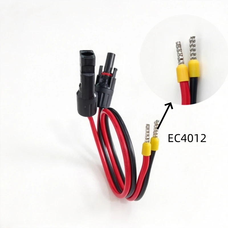 12AWG MC-4 / M8 to EC4012 Solar Adapter Cable 0.9M, Heavy Duty PV Charging Cord for Solar Panel, Portable Power Station