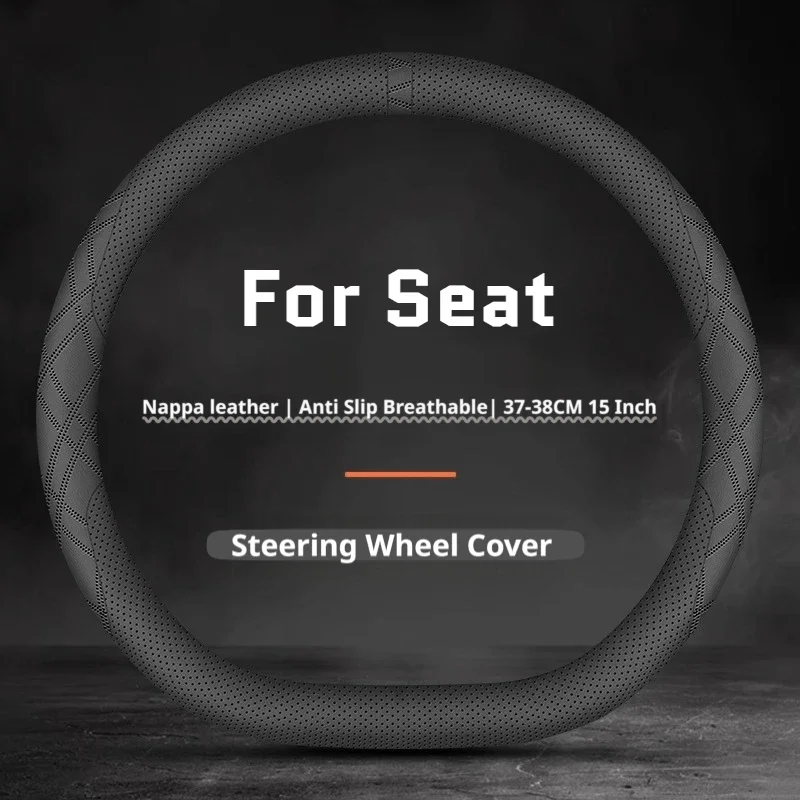 For Seat Cupra Leon Cupra Tavascan Cupra Terramar Cupra Formentor Car Steering Wheel Cover Non-Slip Car Interior Accessories