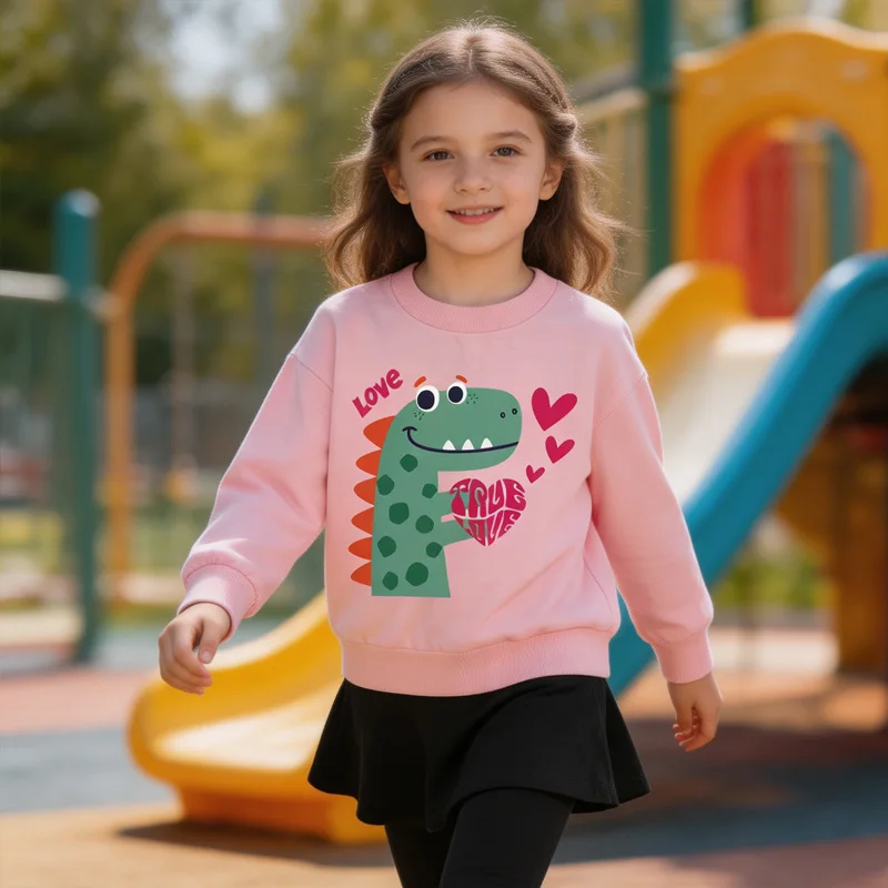 Little Hand Kids Girls Love Print Top Skirt Leggings Set Valentine Casual Party Outfit 3-10 Years Kids Clothes