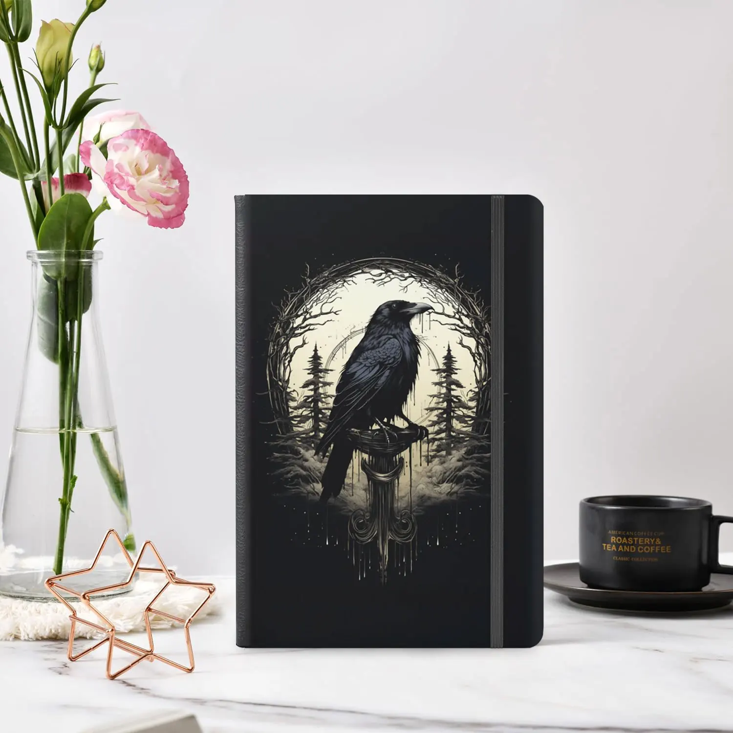 1pc  Journal,Lined Hardcover ,Premium Thick Paper With Inner Pocket For Writing Note Taking Office School-Gothic  Notebook