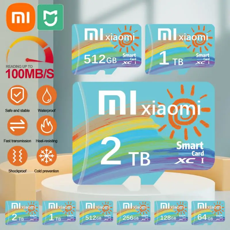 Xiaomi-Cartão de Memória de Alta Velocidade, Cartão Micro SD, Classe TF, Equipamento Drone, Áudio, PC, 1TB, 2TB, 512GB, 256GB, 128GB, Mijia, Original