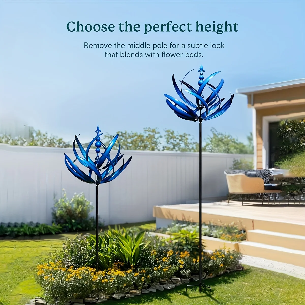 Harlow Wind Spinner Rotator Iron Inground Windmill Garden Harlow Wind Spinner Rotator Home Garden Decoration view 2