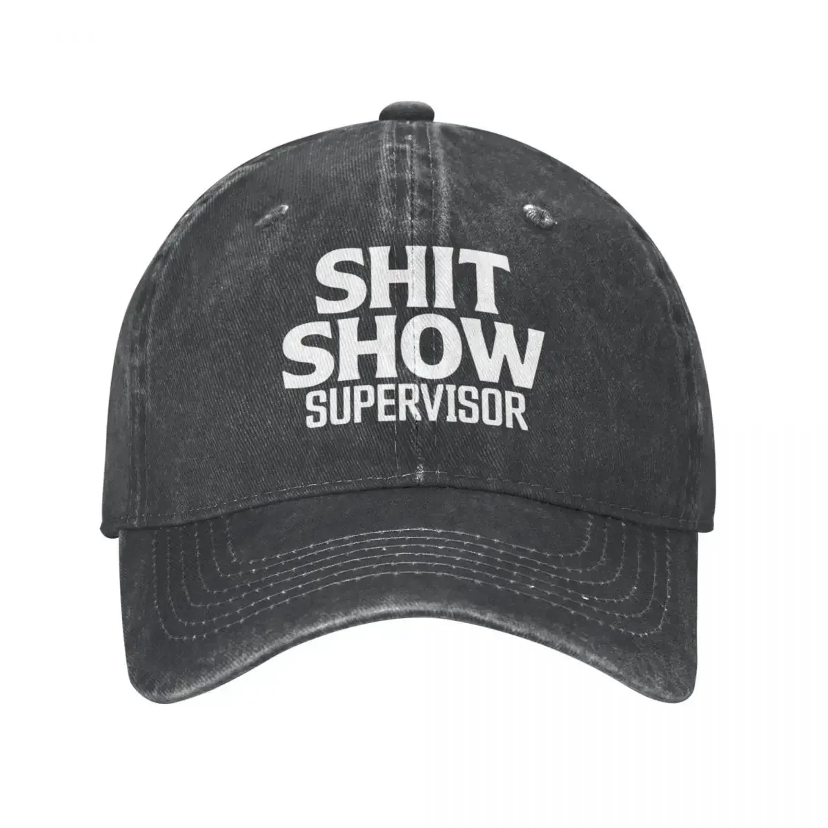 New Shit Show Supervisor Baseball Cap Popular Logo Gym Dropshipping Washed Hip Hop Hats Men Vintage Custom Washed Baseball Caps