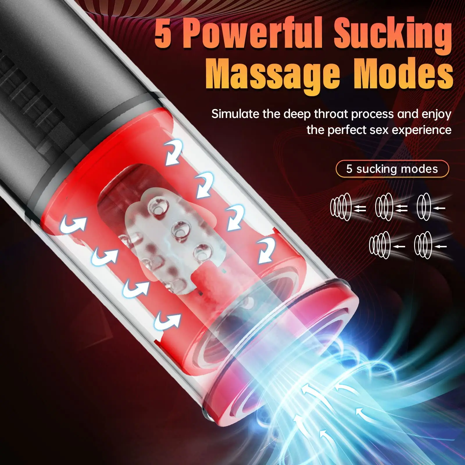 Automatic Male Masturbation Cup Erection Training Vibrators Sucking Machine Rotation Telescopic Sex Toys For Men Penis Exercise