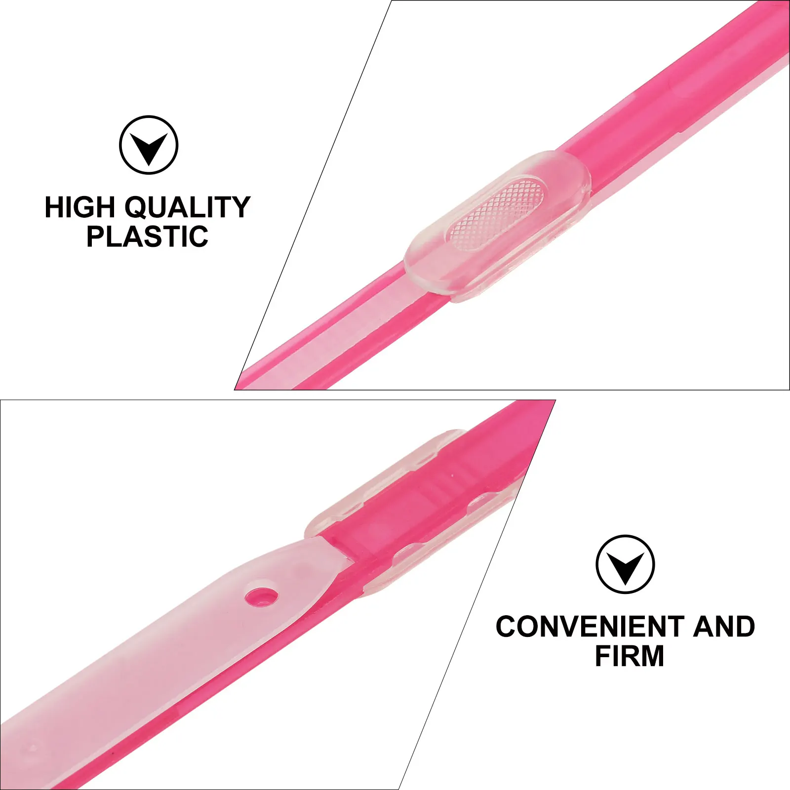 

20Pcs Binder Clips Plastic Bookbinding Clips Strong Clamping Force Easy Install Lightweight Stationery Paper Fasten Office