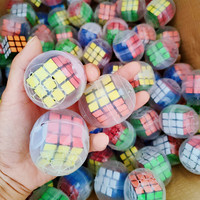 12Pcs Surprise Puzzle Cube Capsule Egg Ball Educational Toys For Kids Birthday Party Favors Pinata Filler Rewards Halloween Gift