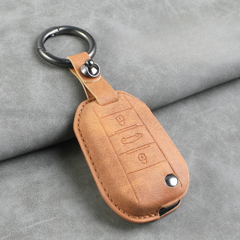 

Car Flip Key Case Cover Shell for Peugeot 208 308 408 508 2008 3008 4008 5008 For Citroen C3 C4 CACTUS C6 C8 Protector Fob