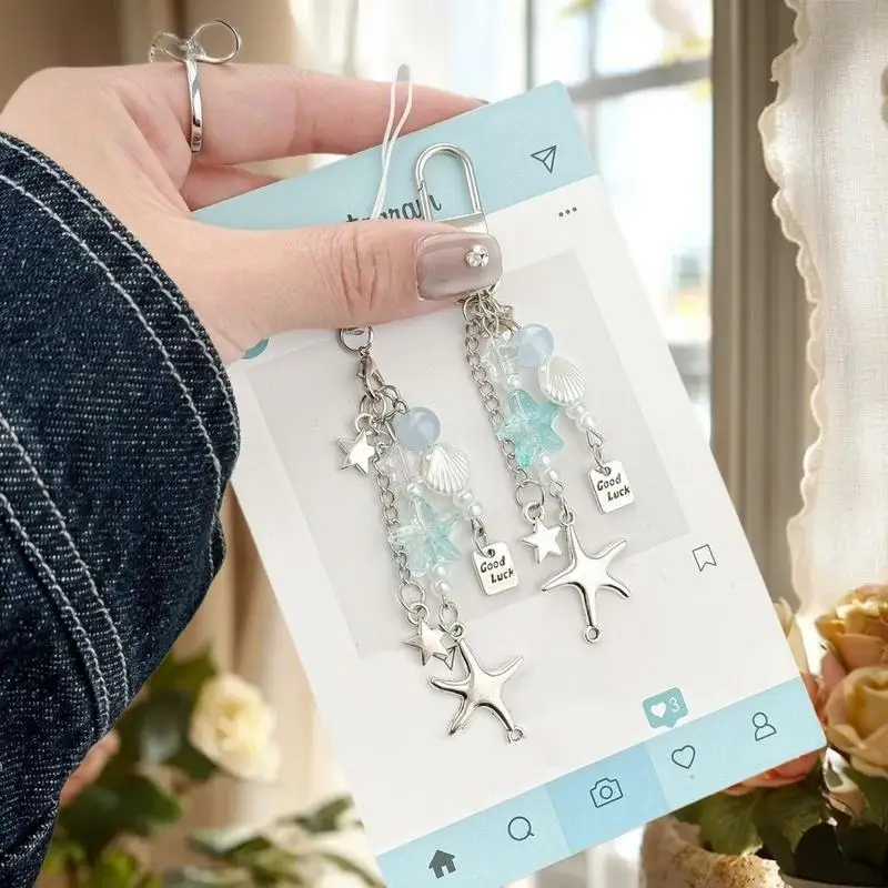 Gorgeous Christmas Pine Drift Jar Fourleaf Clover Pendant Phone Thread Keychain Satchel Decoration Keepsakes