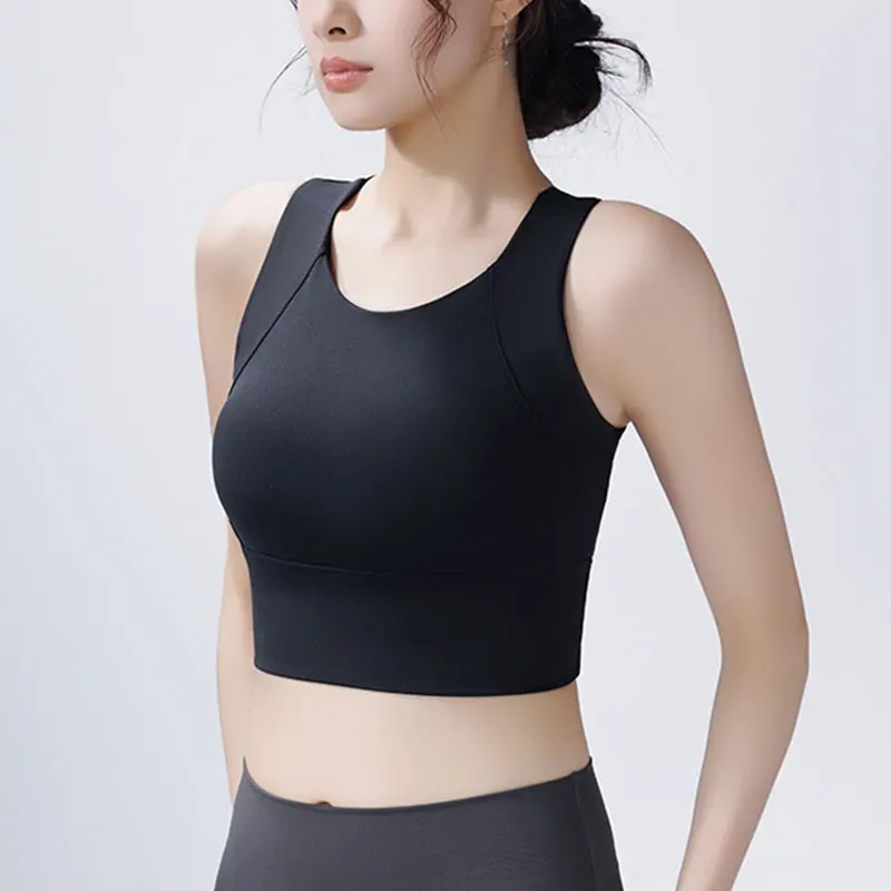 Damen-Yoga-BH, hohe Festigkeit, Elastizität, feste Körbchen, Sportweste, atmungsaktiv, schnell trocknend, Yoga-Unterwäsche, Laufen, Fitness, Outdoor-Weste
