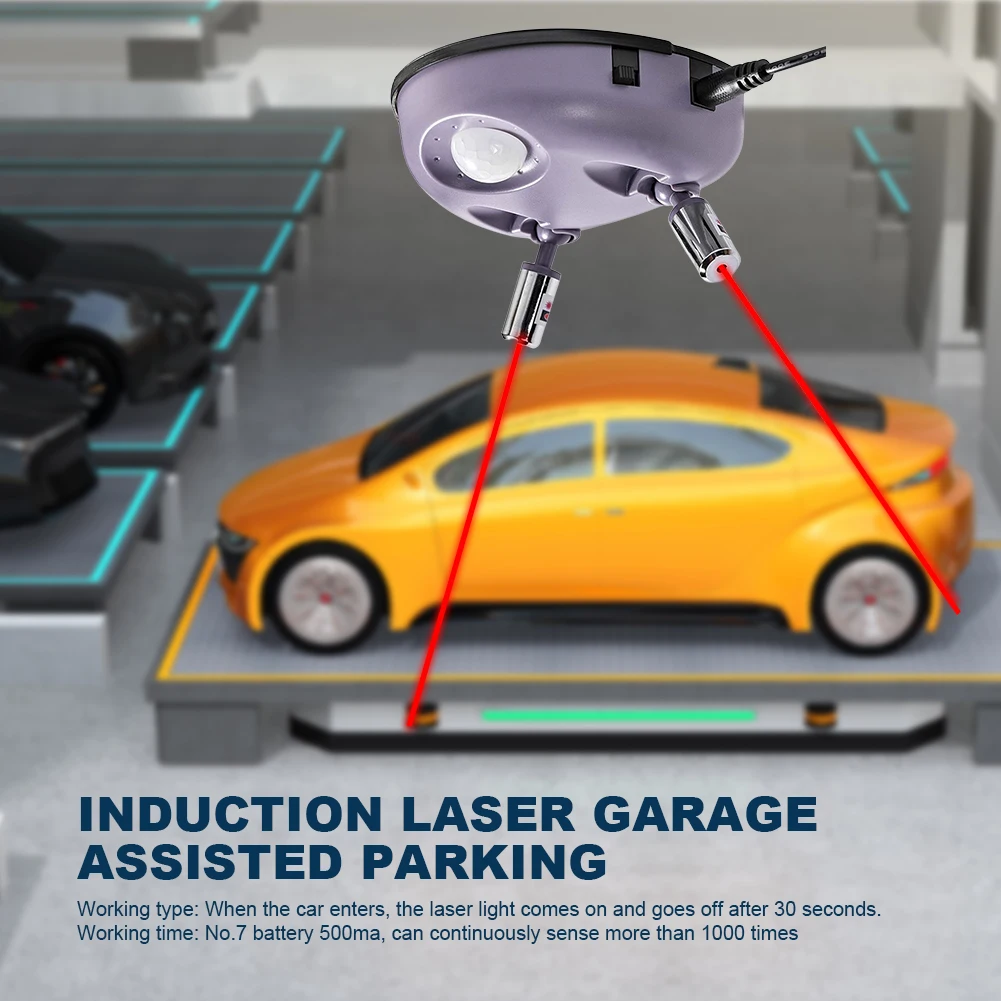 Car Laser Garage Parking Sensor Laser Garage Assist Parking Dual End Assist Aid Guide Stop Light System 110-220V Sensor Guiding