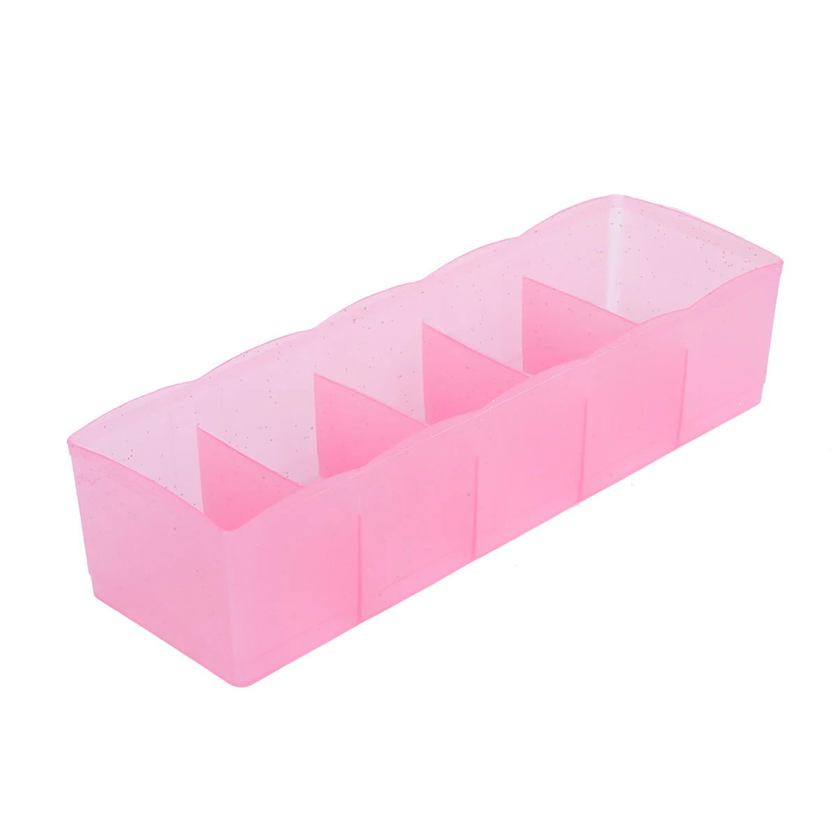 

Multi-function Five Grids Plastic Underwear Socks Ties Separator Organizer Case Desk Drawer Closet Organizer Storage Box (Transp