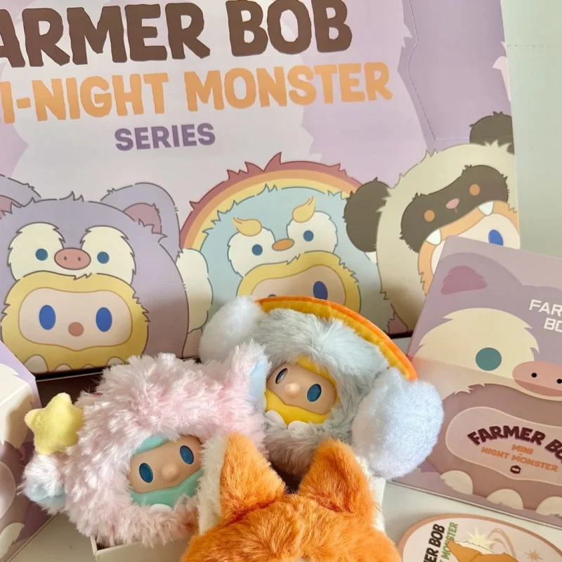 

Genuine Farmer Bob Mini-Night Monster Series Blind Box Trendy Toys Cute Vinyl Plush Pendant Doll Bob Mystery Box Birthday Gifts