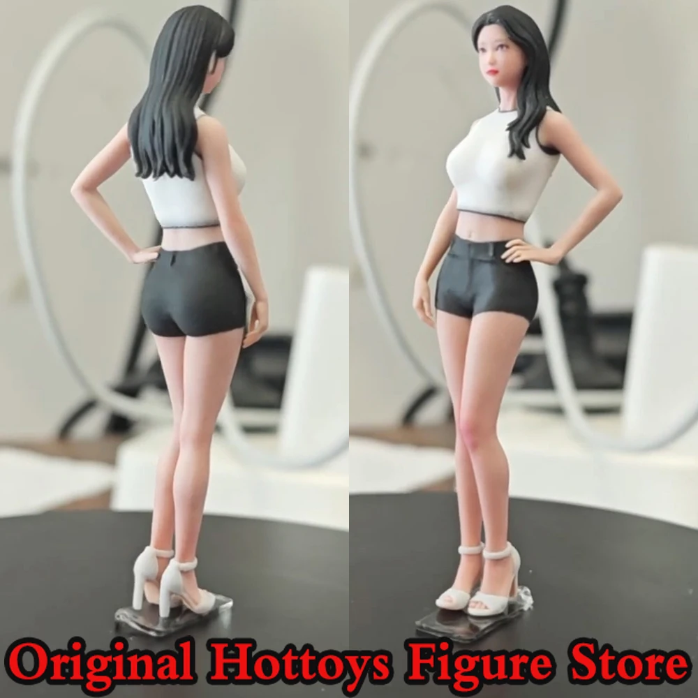 

1/18 Scale Female Soldier Long Legged Beauty Mini Realistic Sculpture Full Set About 9cm Action Figure Model Doll Collection