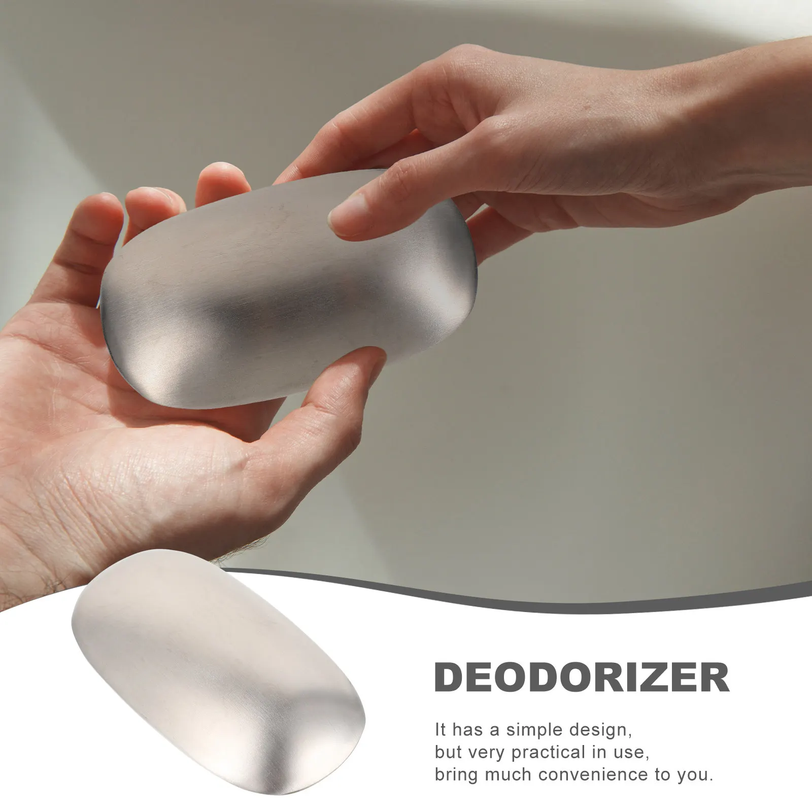 1Pcs Stainless Steel Odor Remover Soap Bar for Kitchen Use Stainless Steel Soap Deodorant Tool Remove Onion Garlic Fish Smell
