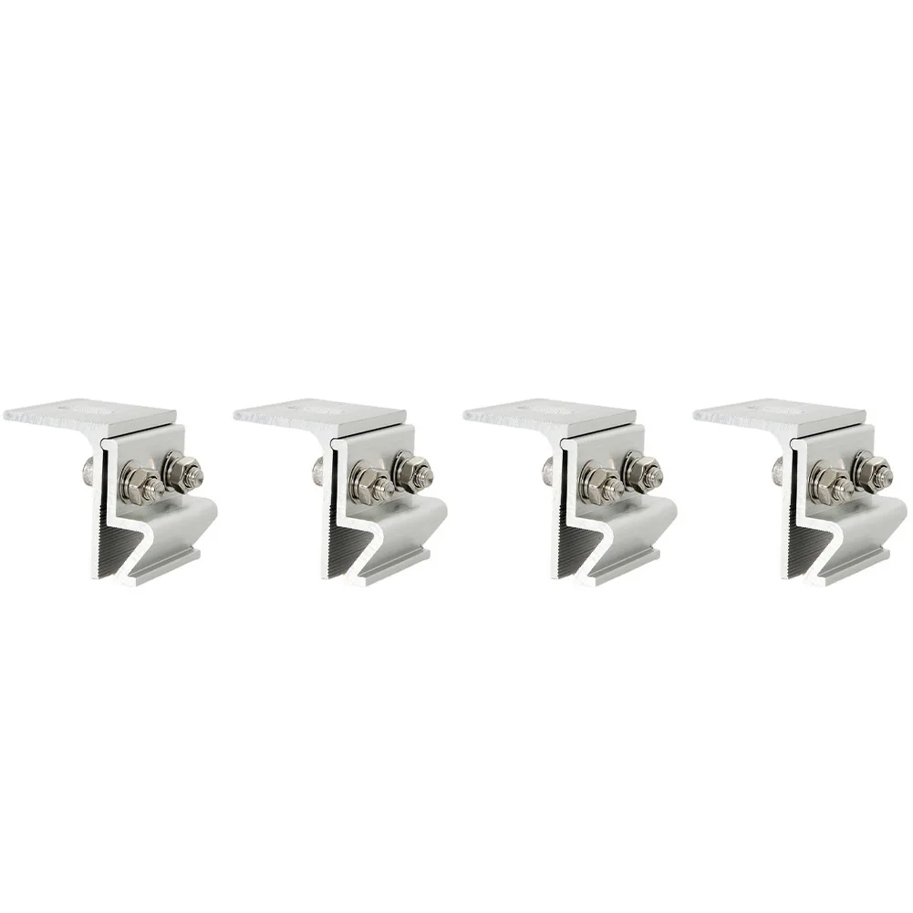 1/4 inch Fold Clamp Aluminum Alloy for Standing Seam Roof Solar Mounting Compatible with PV Photovoltaic Panel Systems