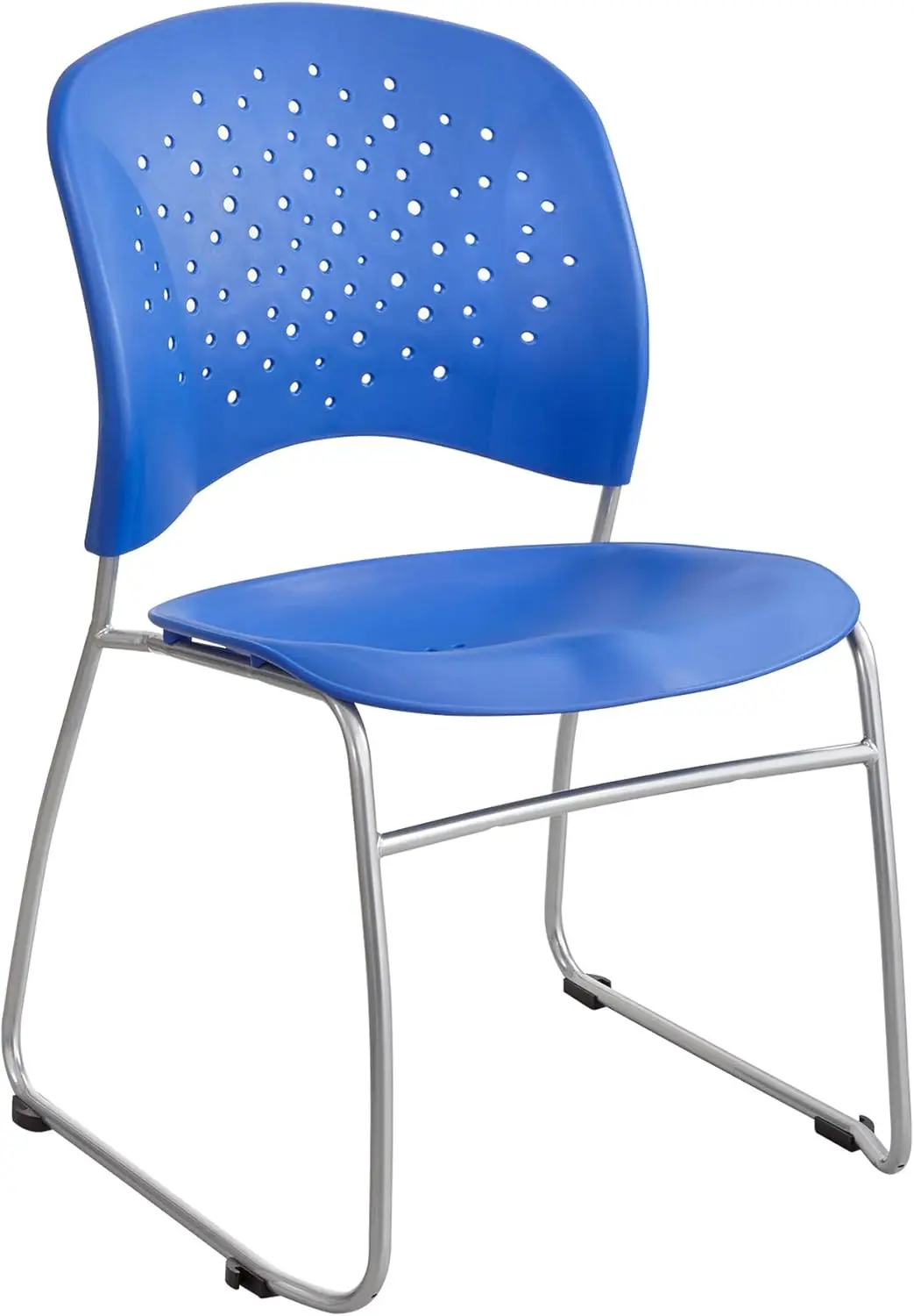 Products 6804Bu Reve Guest Chair Sled Base With Round Back, (Qty. 2), Blue