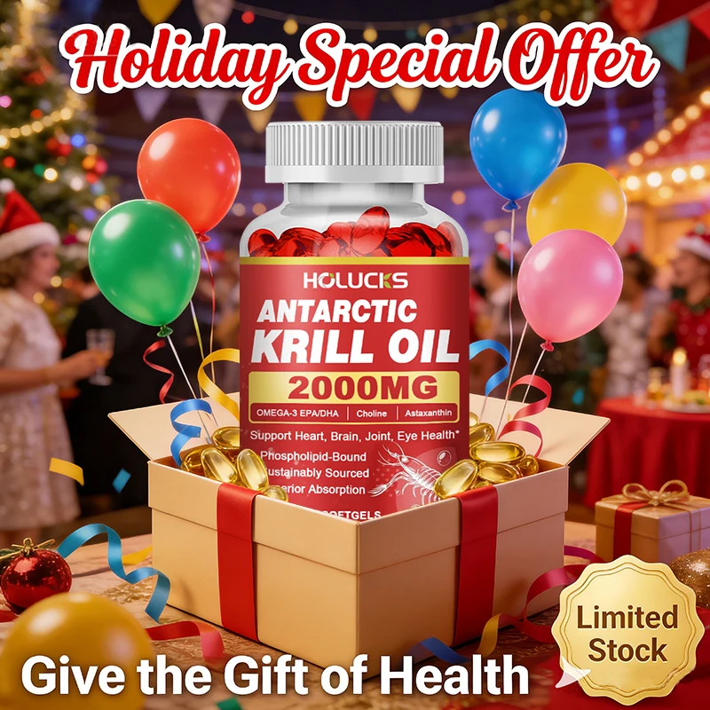 

3X Strength Natural Krill Oil Capsules with EPA/DHA, Choline & Astaxanthin, Supports Heart, Brain, Joint & Eye Health for Adults