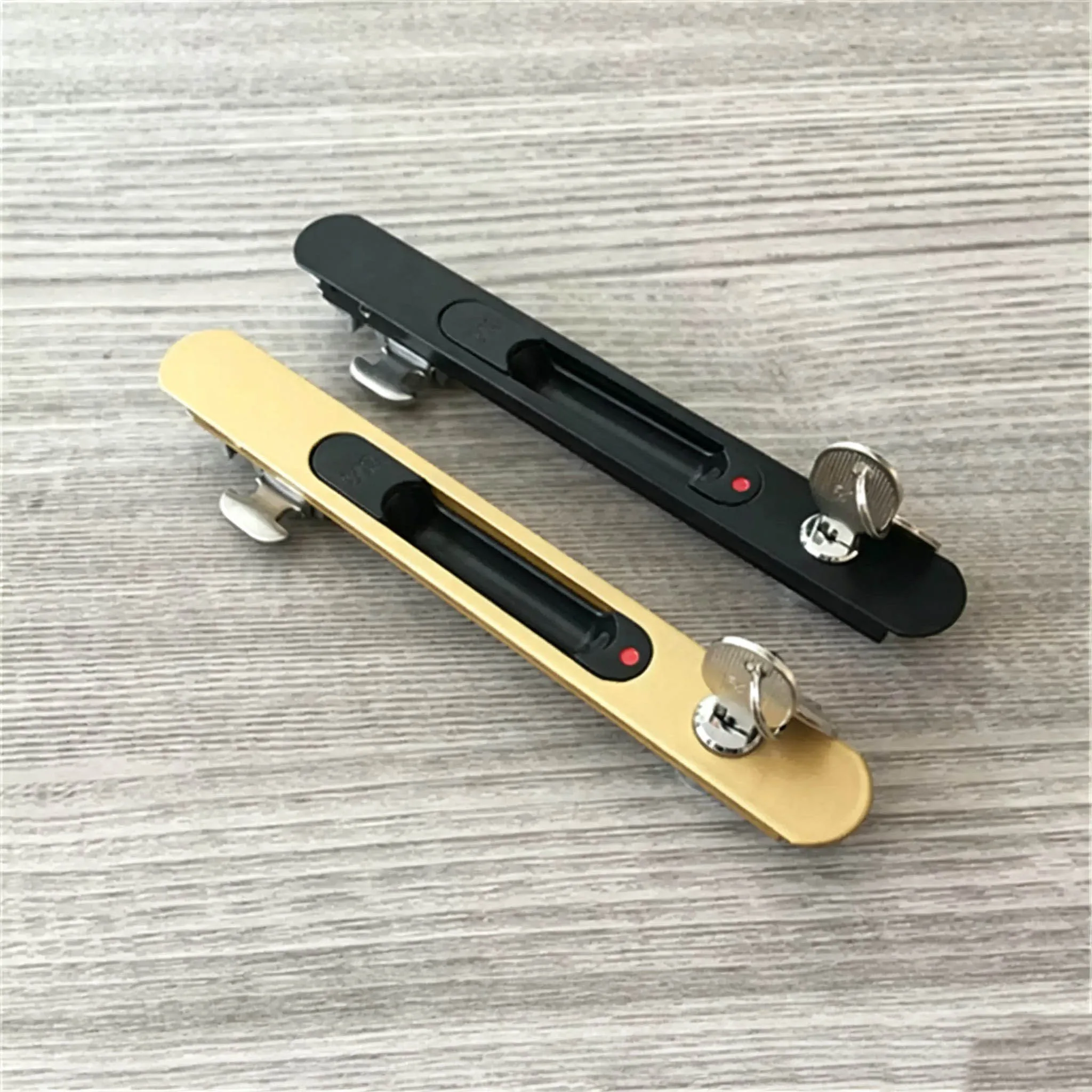 Aluminum Alloy Sliding Window with Embedded Lock Strip Keyed Single-Sided Straight Hook Lock for Home Security