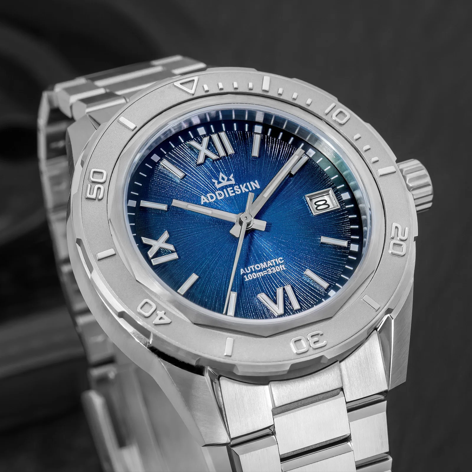 AddiesKin Miyota 9015 Watch For Men Sapphire Glass See-through Caseback Mechanical Automatic Watches Luminous K002 Reloj Hombre