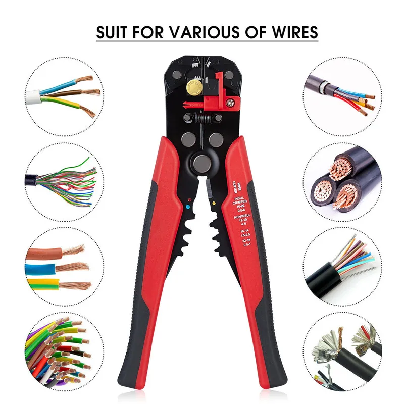 Wire Stripper Tools Multitool Pliers YEFYM YE-1 Automatic Stripping Cutter Cable Wire Crimping Electrician Repair Tools