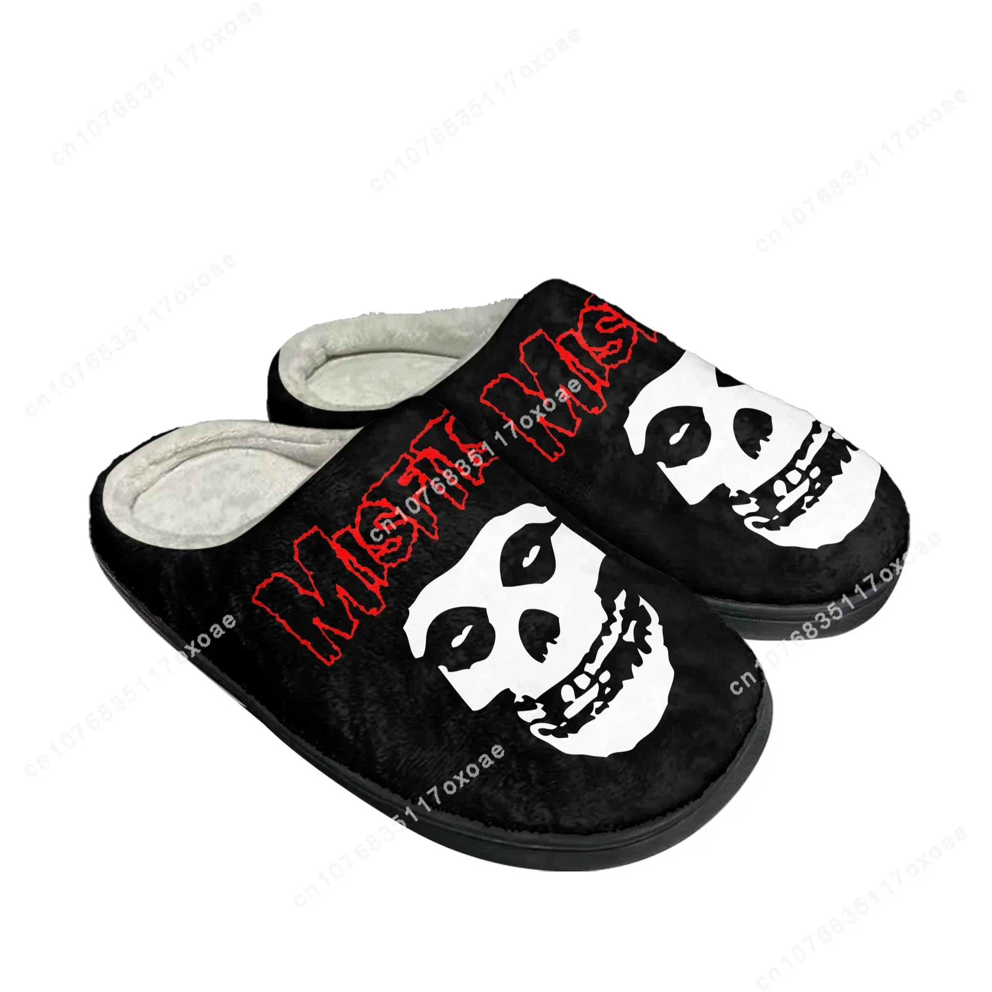 Misfits Skull Shoes Home Cotton Slippers Mens Womens Animal Plush Bedroom Casual Keep Warm Shoes Thermal Slipper Custom Shoe