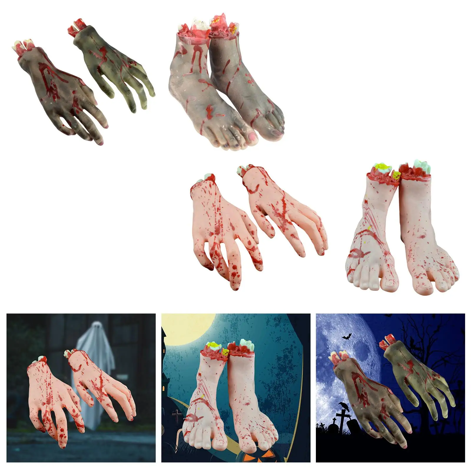 

Enge Kunstmatige Hand Voeten Props, Truc Props Halloween Lichaamsdelen для