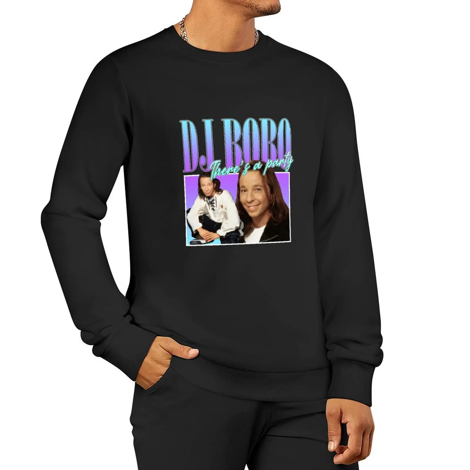 DJ Bobo 90s Style Eurodance Pullover Hoodie mens clothes korean style clothes mens designer clothes oversize sweatshirt