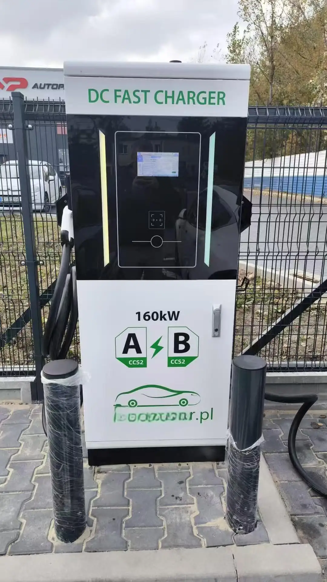 Wallbox EV Charger Type 2 22kW Fast Charging Station with APP Control WiFi RFID 3 Phase IP65 Waterproof for Electric Vehicles