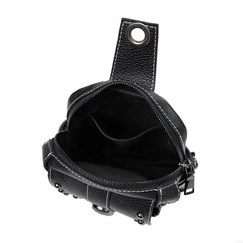 

340D 2023 NEW Steampunk Shoulder Crossbody Bag for Women Girl Motorcycle Waist Bag