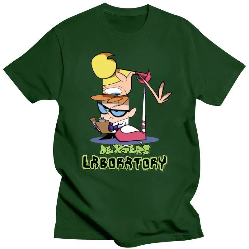 New Dexter Laboratory V1 Poster 1996 T-Shirt (White) All  Tee Shirt Mens brand Summer T shirts For Men  COTTON 2024 Hot Sale