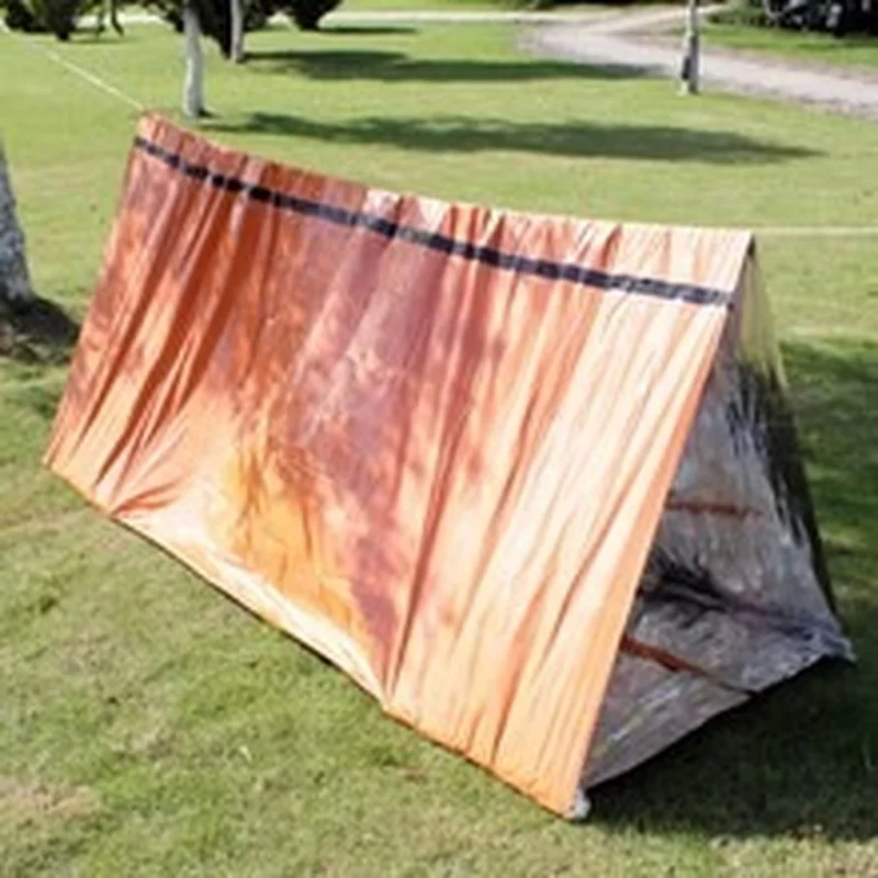 Cobertor de sobrevivência de emergência ao ar livre, primeiros socorros resgate militar kit, windproof, impermeável, folha, térmica, camping, caminhadas