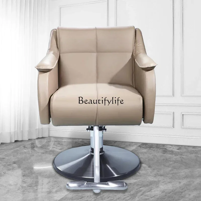 High-End Barber Shop Chair para cabeleireiro, corte de cabelo e Perming, Novo