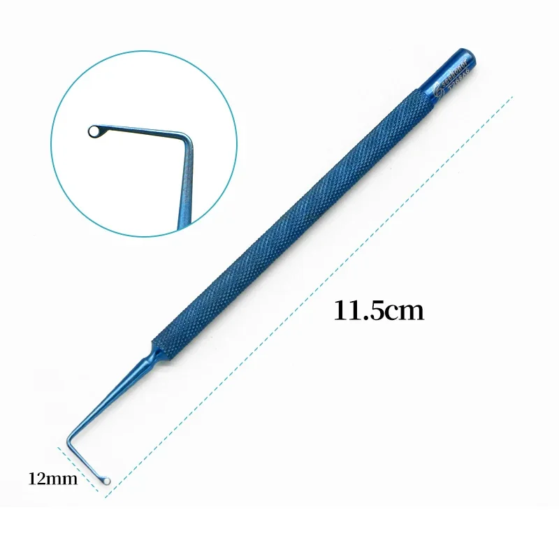 Ophthalmic Microsurgical Strabismus Hook round Head Medical Pull Hook Perforated Non-Perforated Options Available