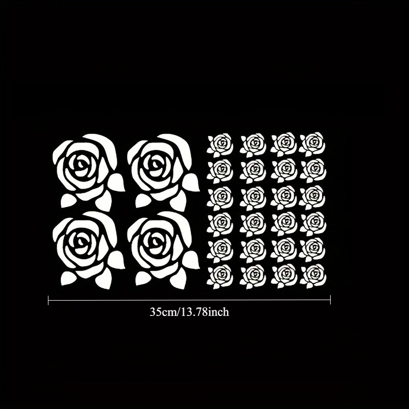 Rose & Falling Petals JDM Cut Sticker Pack,Sad Boy Sad Girl Floral Vinyl Decals for Car Windshield,Window,Auto Body Decor