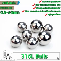 316L High Precision Bearing Stainless Steel Ball Antirust Solid Steel Ball 0.8/4/5/6/7/8/9/10/11/12/13/14/15/16/17/18/19/25~50mm