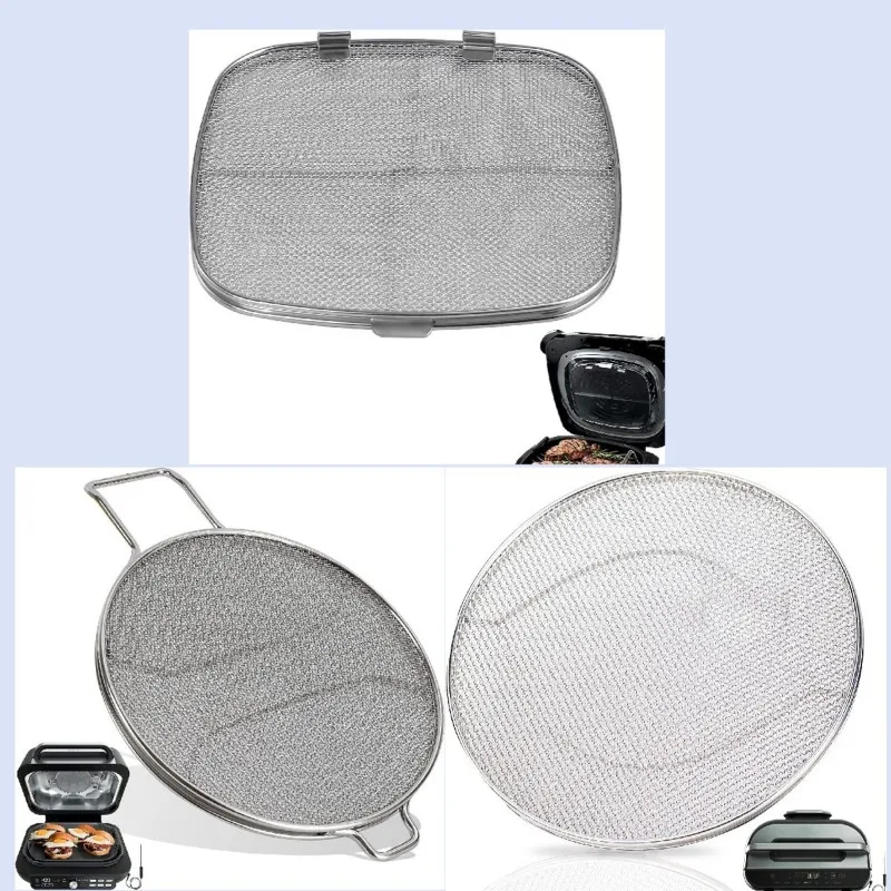 Stainless Steel Splatter Shield For Ninja Foodi AG301 5-in-1 Indoor Grill Fine Mesh Screen AG300 AG300C AG302 AG400