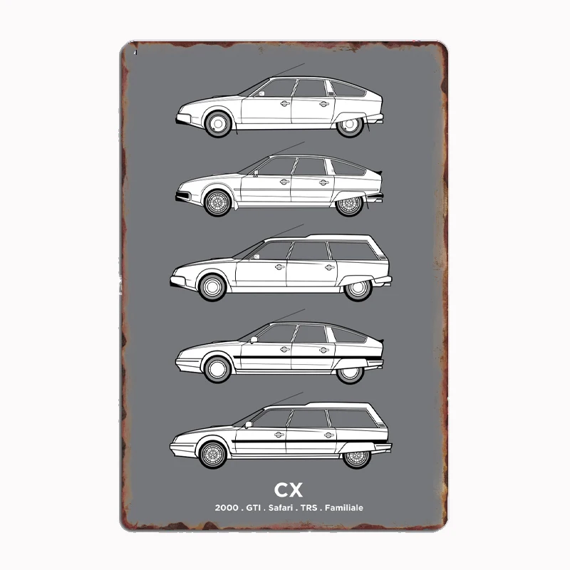 

Vintage Part of My Classic Car Profiles Collection Poster Metal Sign Bathroom Room Wall Decor Tin Home Decoration