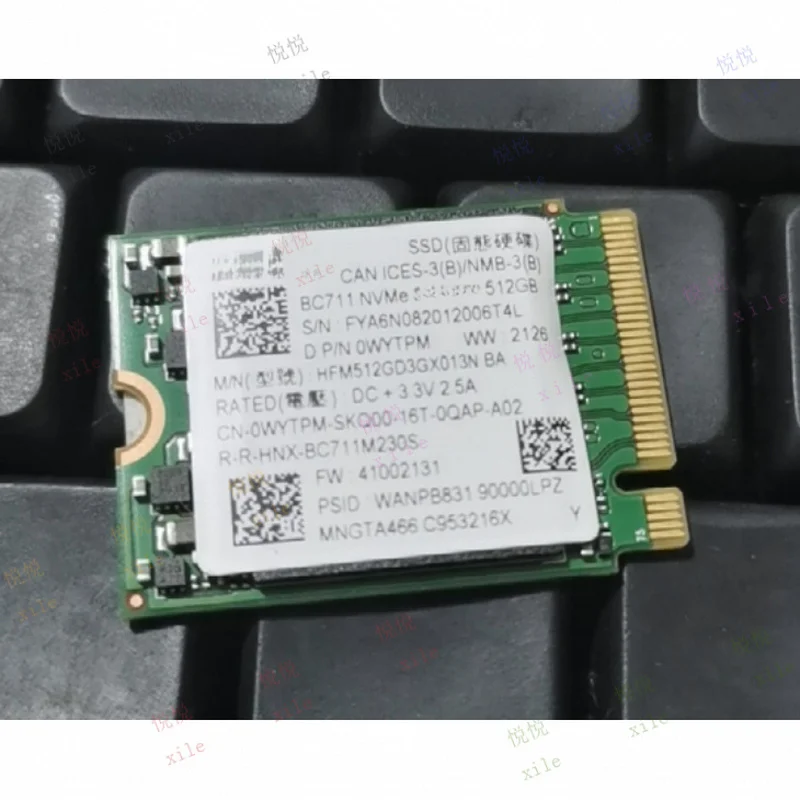L+   For SK hynix BC 711 512GB SSD NVMe PCIe3.0x4 M.2 2230 Solid State Drive