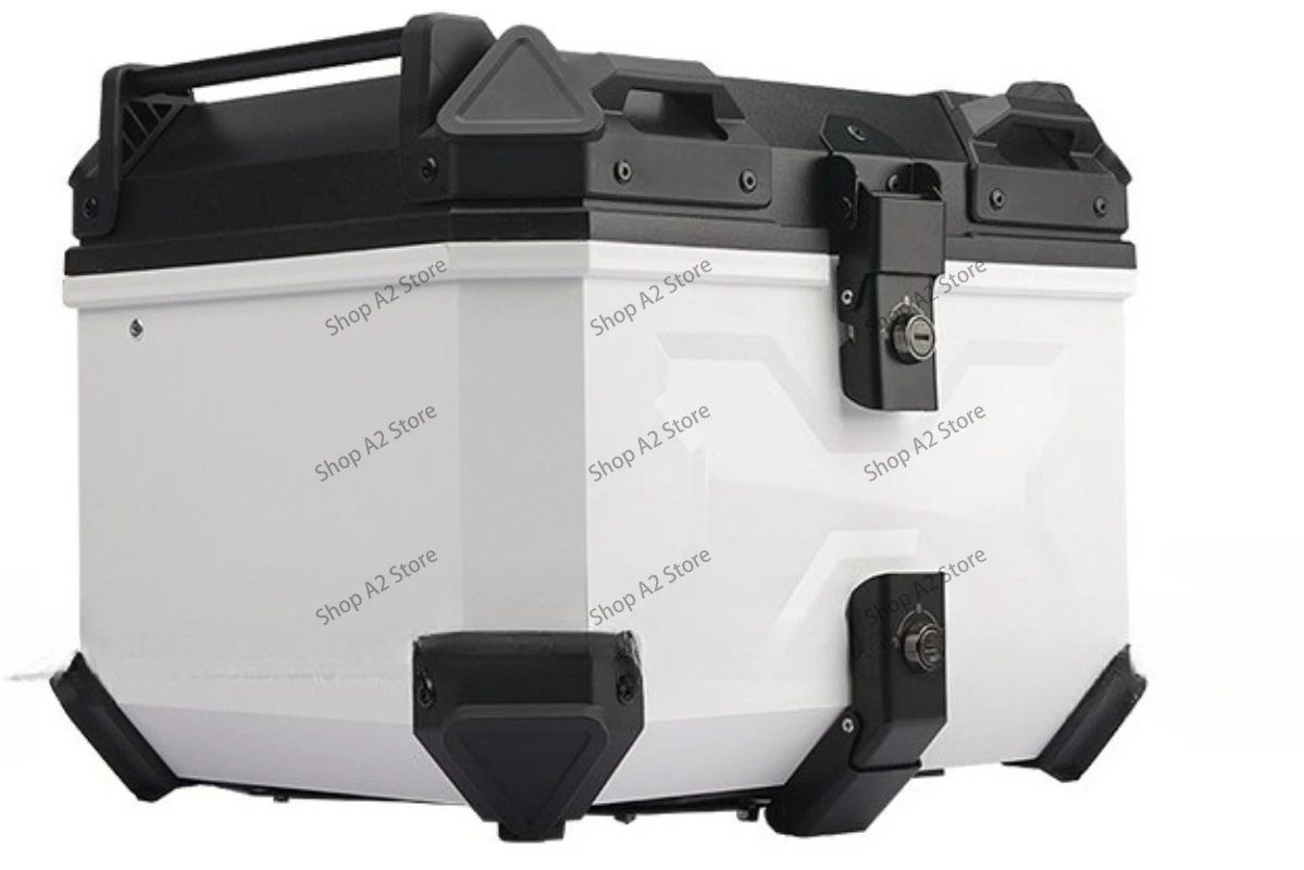Motorcycle tail box storage box tail box 45L high strength ABS plastic trunk electric vehicle quick dismantling waterproof