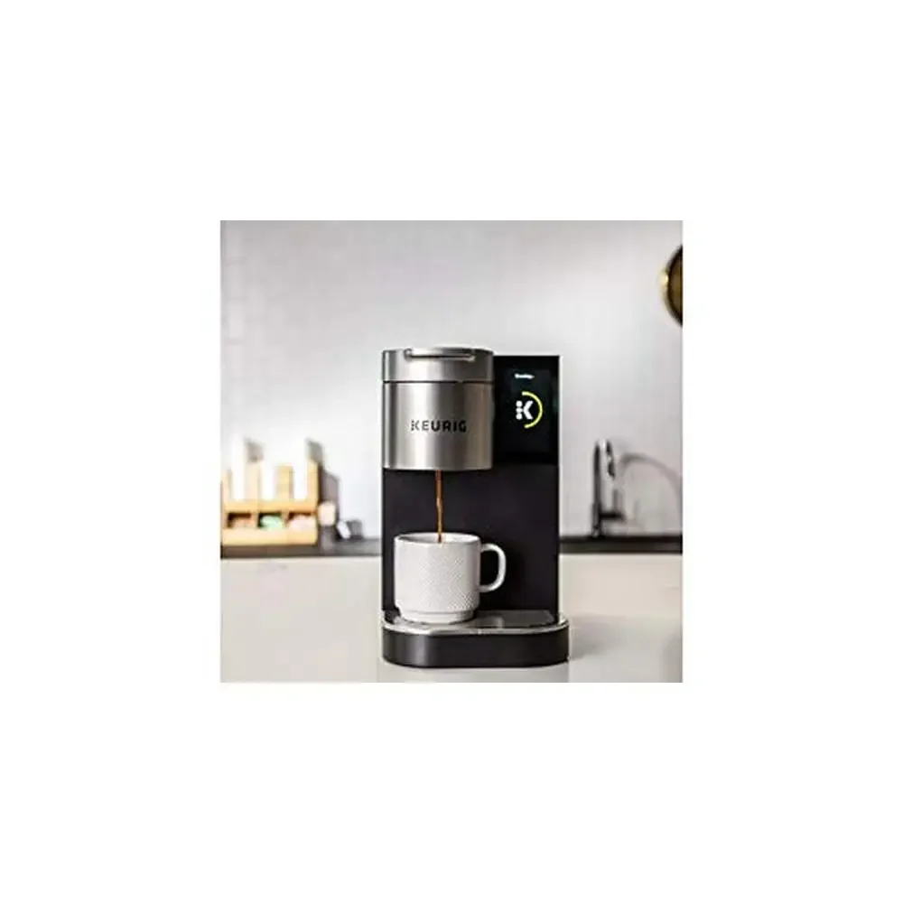 Single-Serve Commercial Coffee Maker Direct Water Line Plumbing Hi-Res Touchscreen Strong Brew 12oz Capacity ABS Stainless Steel